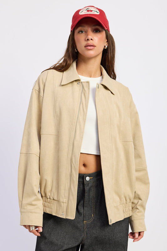 Journey Suede Bomber Jacket